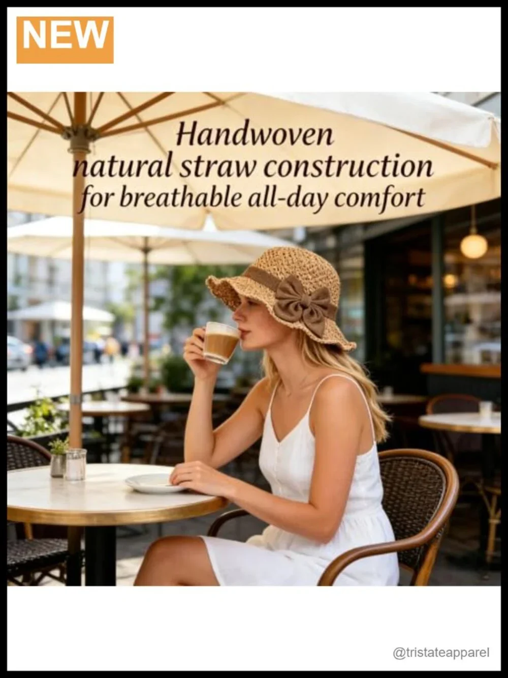 Wide Brim Woven Straw Sun Hat with Bow, Packable Travel Summer Beach Hat